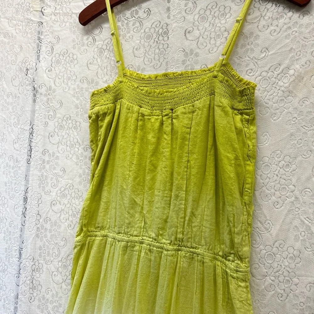 Earthbound Trading Co. XL lime green and white ombré maxi dress - Picture 4 of 14